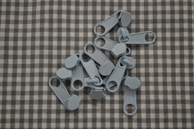 Schieber/Zipper 3 mm Reißverschluss hellblau