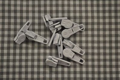 Schieber/Zipper 3 mm Reißverschluss weiß