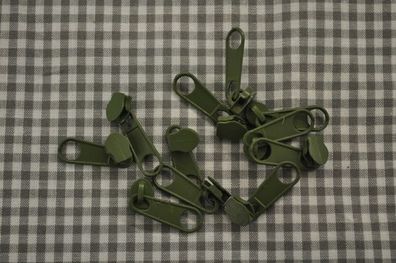 Schieber/Zipper 3 mm Reißverschluss tannengrün