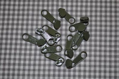 Schieber/Zipper 3 mm Reißverschluss khaki