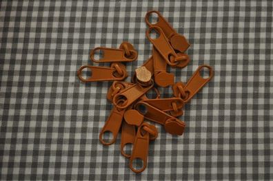 Schieber/Zipper 3 mm Reißverschluss ocker