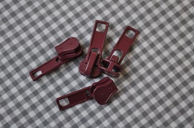 Schieber/Zipper 5 mm grob Reißverschluss weinrot