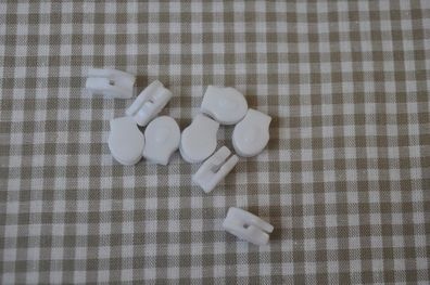Wäsche Schieber für 3 mm Reißverschluss weiß