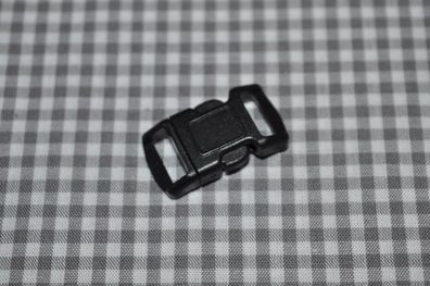 Steckschnalle 10 mm gebogen schwarz