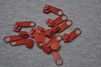 Schieber/Zipper 5 mm Reißverschluss Mahagoni