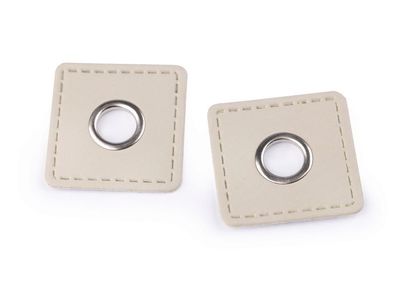 Öse auf Kunstleder 10mm Beige 2