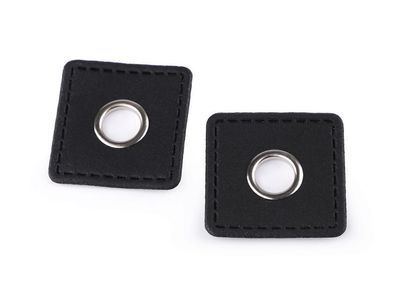 Öse auf Kunstleder 10mm Braun-Schwarz 5
