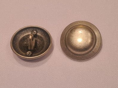 Knopf 23mm Öse Metall Ufo Silber Matt