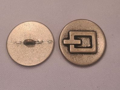 Knopf 25mm Öse Metall Rund Schnalle Silber Matt