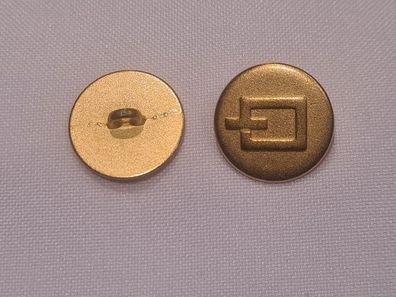 Knopf 18mm Öse Metall Rund Schnalle Gold