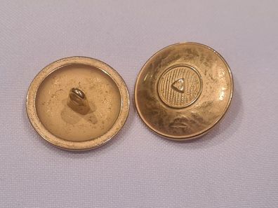 Knopf 25mm Öse Metall Schildoptik Gold