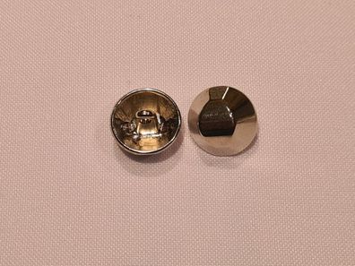 Knopf 15mm Öse Tracht Kuppel Silber