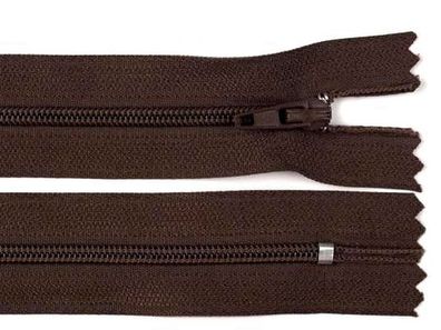 Reißverschluss nicht teilbar 20 cm Dunkelbraun