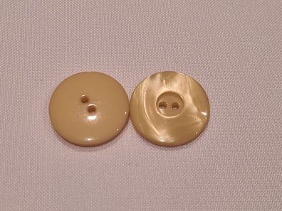 Knopf 23mm 2-Loch Perlmutt Imitat beige