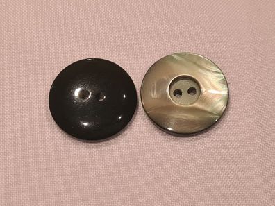 Knopf 23mm 2-Loch Perlmutt Imitat grün