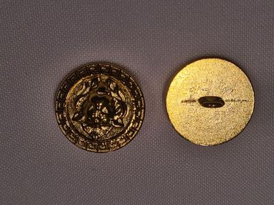 Knopf 20mm Öse Metall Löwenkopf gold