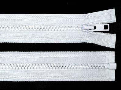 Reißverschluss 70 cm Grob 5mm Weiß