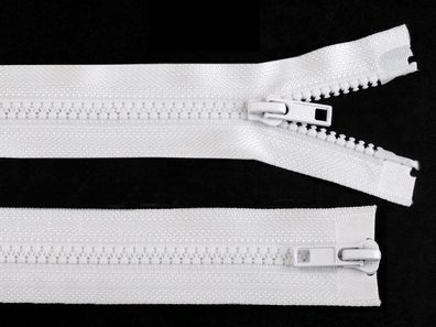 Reißverschluss 70 cm Grob 5mm 2Wege Weiß