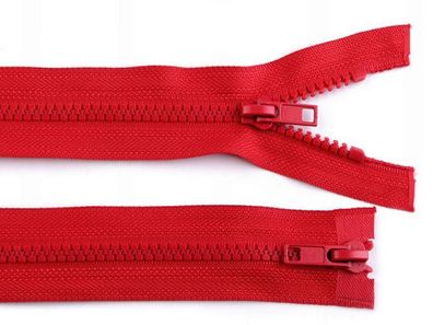 Reißverschluss 70 cm Grob 5mm 2Wege Rot