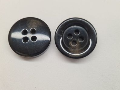 Knopf 34mm 4-Loch mit Farbschatten Schwarz