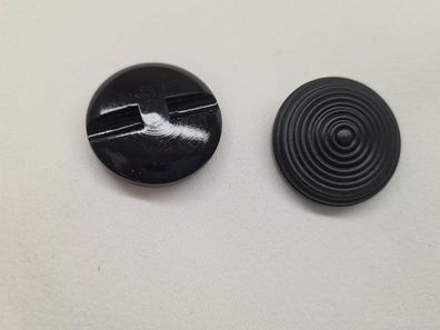 Knopf 28mm Öse mit Ringen Schwarz