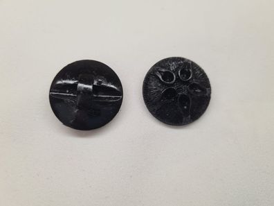 Knopf 30mm Öse mit Kernoptik Schwarz