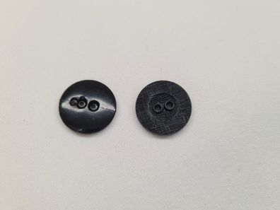 Knopf 18mm 2-Loch Stoffüberzug Look Schwarz