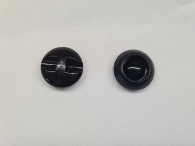 Knopf 17mm Öse Rund mit Einfräsung Schwarz