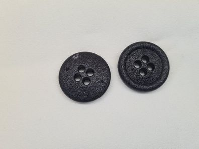 Knopf 28mm 4-Loch Raue Oberfläche Schwarz