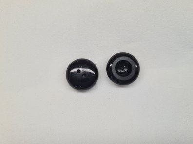 Knopf 17mm Öse Kuppelknopf mit Mattem Ring Schwarz