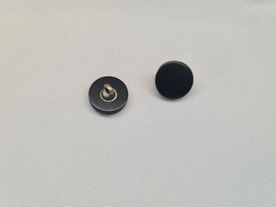 Knopf 11,5mm Öse Flach Schwarz