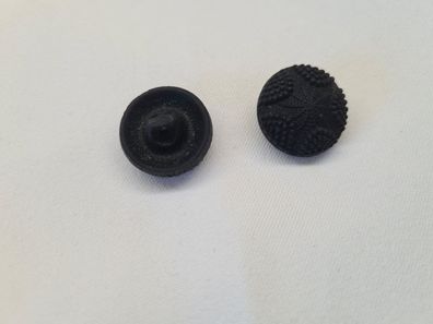 Knopf 18mm Öse Rund Seestern Schwarz