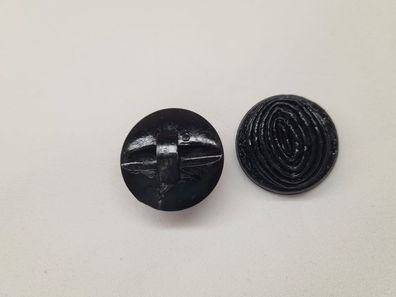 Knopf 28mm Öse Hubbel mit Elipsen Schwarz