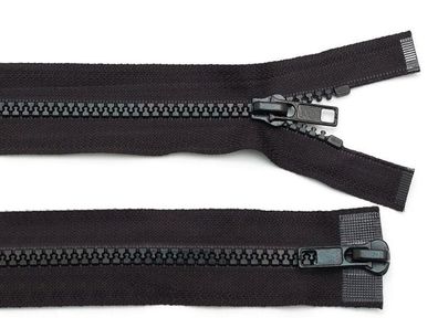 Reißverschluss 100 cm Grob 5mm 2Wege Schwarz