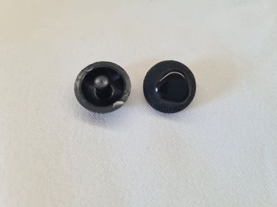 Knopf 15mm Öse Hubbel ohne Spitze Schwarz