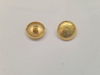 Knopf 15mm Öse Metall Uniformknopf Gold
