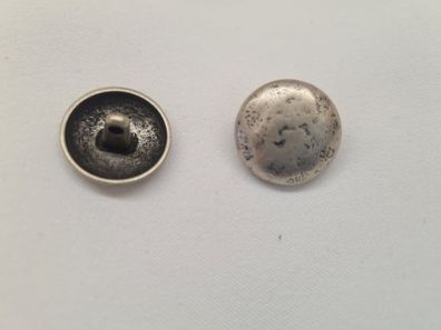 Knopf 18mm Öse Metall Uniformknopf Silber