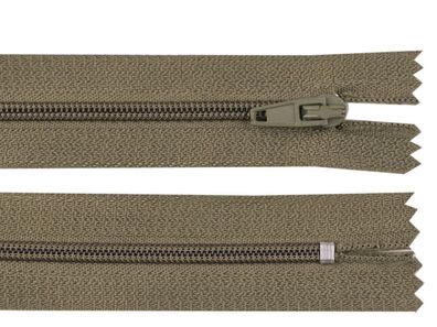 Reißverschluss nicht teilbar 20 cm Olive