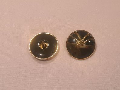 Knopf 25mm Öse Metall Sonnenaufgang Gold/Schwarz