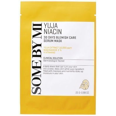 Some By Mi Yuja Niacin Klaerende Gesichtsmaske, 25 g - Fuer Strahlenden Teint und