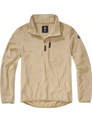 Brandit Herren Fleecepullover Fleece Troyer Camel