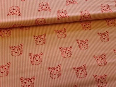 Baumwolle Leo und Streifen Rosa