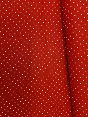 Baumwolle 2mm Pünktchen rot/weiß