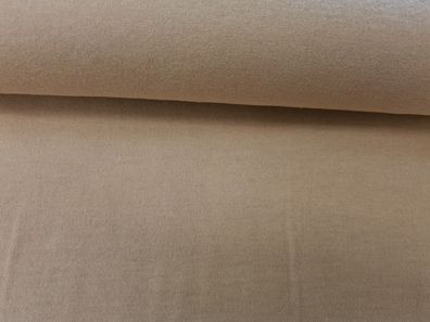 Baumwoll Flanell Uni Hellbraun