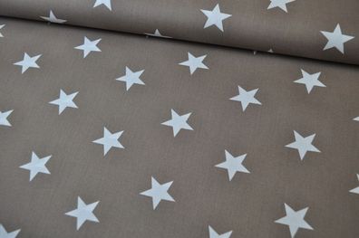 Baumwolle Stars by Poppy hellbraun