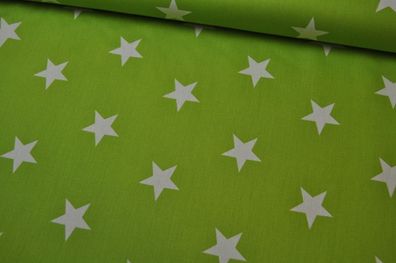 Baumwolle Stars by Poppy hellgrün
