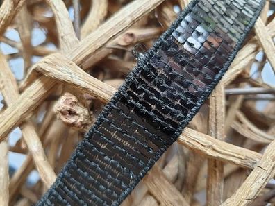 Borte mit Pailletten schwarz 22mm