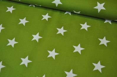 Baumwolle Stars by Poppy grasgrün