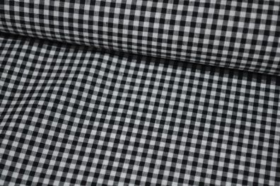 Baumwolle Vichy Karo 3mm Schwarz
