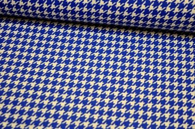 Dekostoff Hahnentritt Blau